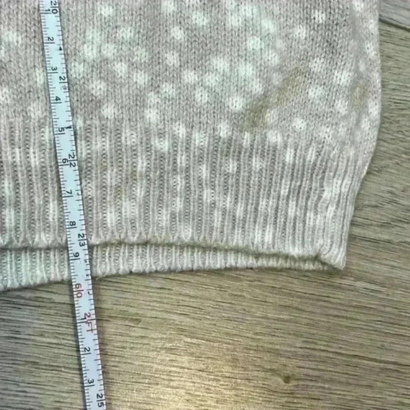 Old Navy Tan & White Polka Dot Cardigan Size Small - Picture 7 of 8